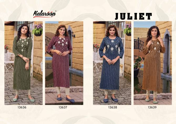 Juliet By Kalaroop 13636-13639 Designer Kurtis Catalog